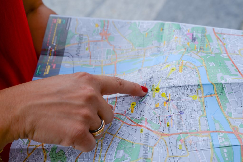 Study a map and know your route to stay safe on your travels