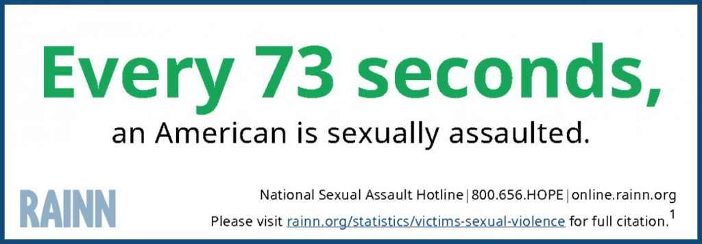 Rainn Sexual Assault Statistics: Every 73 seconds an American is sexually assaulted