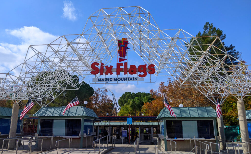 Visit Six Flags Magic Mountain amusement park in Valencia, California