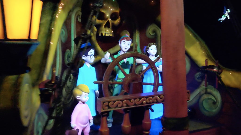 Ride the Peter Pan dark ride at Disneyland